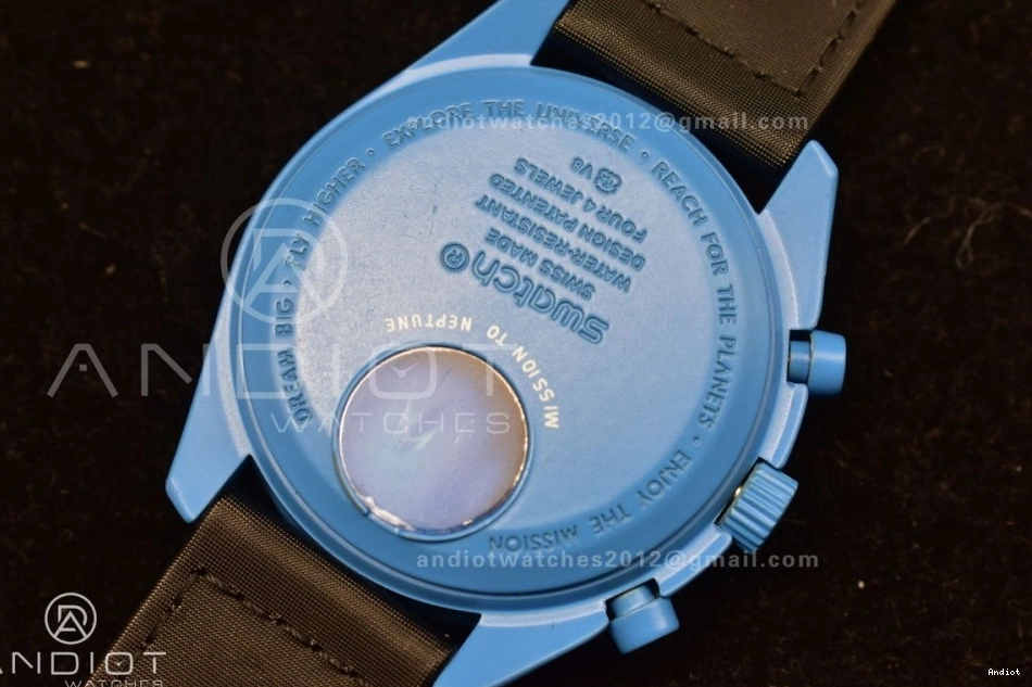 Reliable 1179 Moonwatch Omega Strap Neptune Nylon on x Mission to Swatch Quartz Bioceramic 0717